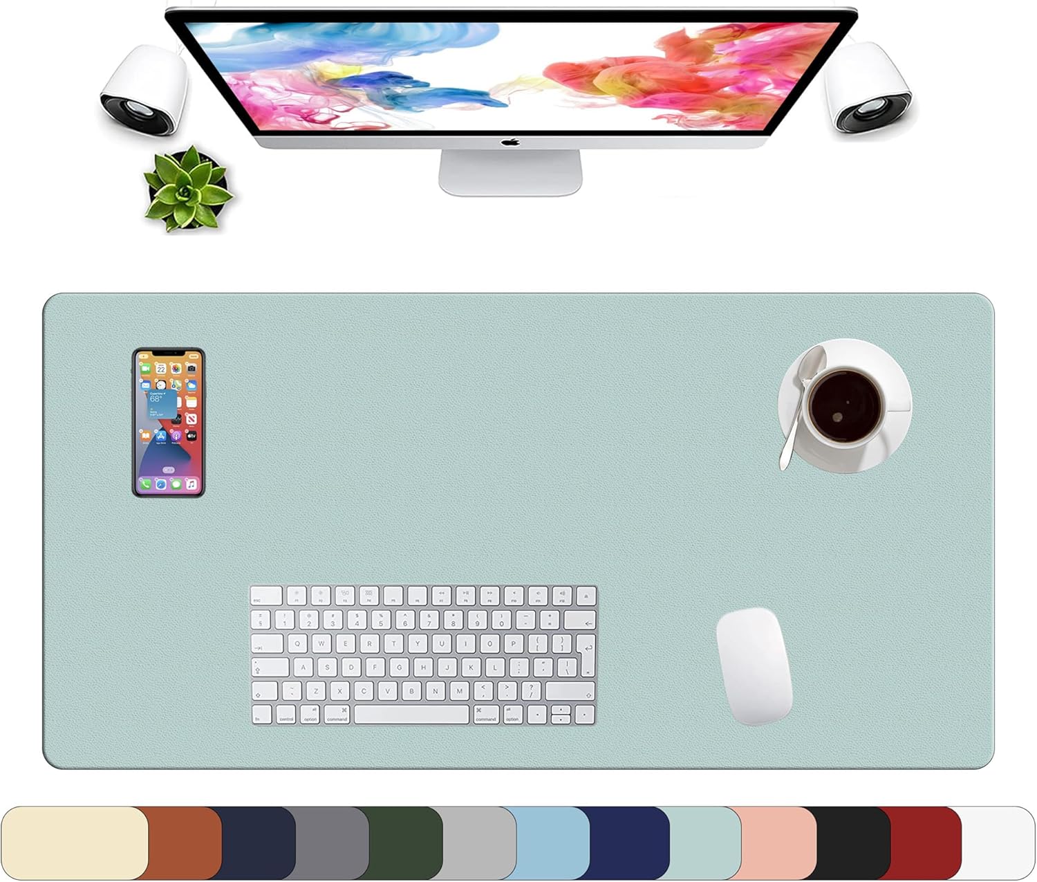 LL-COEUR XXL Leather Mouse Pad Gaming Keyboard Mat Waterproof Table Mat (Red Wine, 1000 x 500 x 2 mm) - Image 58