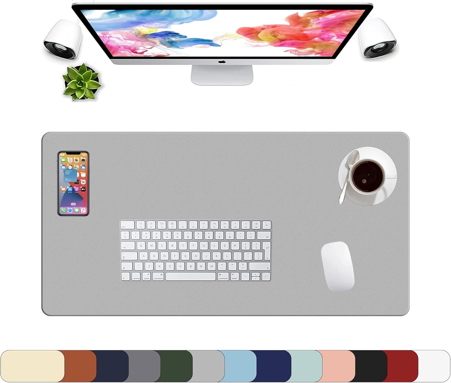 LL-COEUR XXL Leather Mouse Pad Gaming Keyboard Mat Waterproof Table Mat (Red Wine, 1000 x 500 x 2 mm) - Image 35