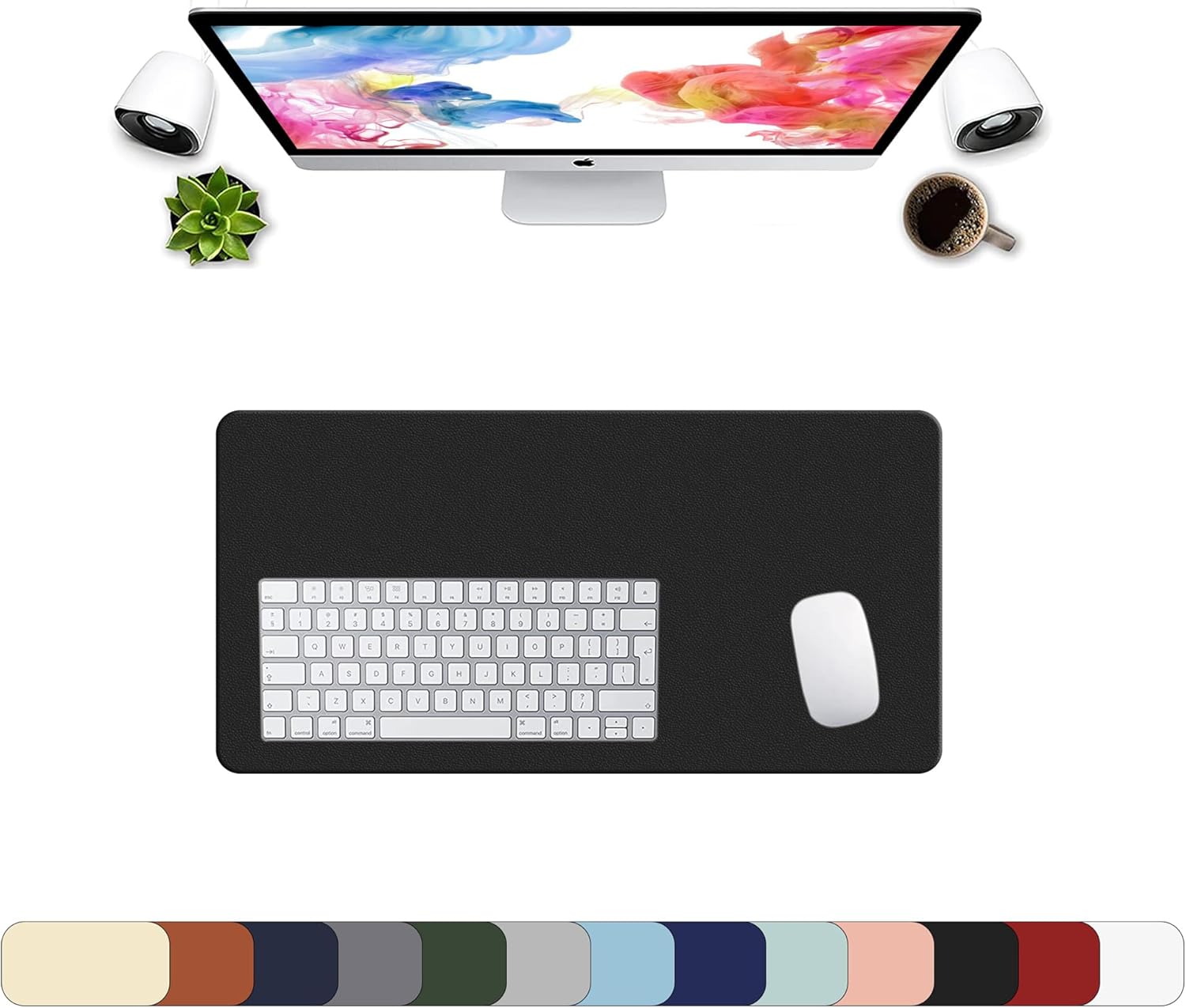 LL-COEUR XXL Leather Mouse Pad Gaming Keyboard Mat Waterproof Table Mat (Red Wine, 1000 x 500 x 2 mm) - Image 41