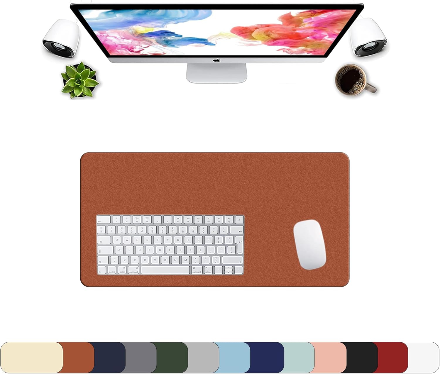 LL-COEUR XXL Leather Mouse Pad Gaming Keyboard Mat Waterproof Table Mat (Red Wine, 1000 x 500 x 2 mm) - Image 36