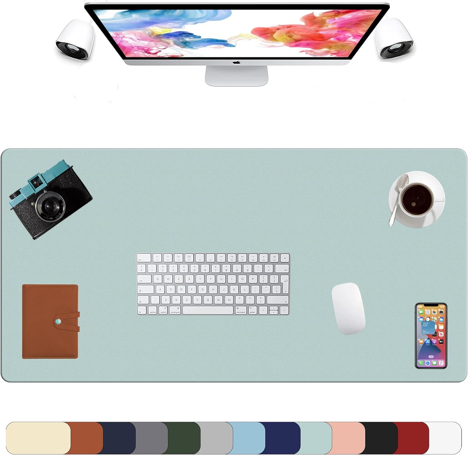 LL-COEUR XXL Leather Mouse Pad Gaming Keyboard Mat Waterproof Table Mat (Red Wine, 1000 x 500 x 2 mm) - Image 18