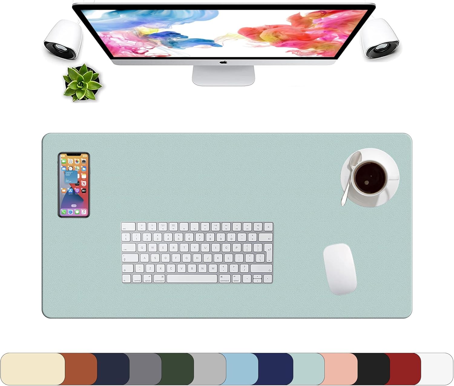 LL-COEUR XXL Leather Mouse Pad Gaming Keyboard Mat Waterproof Table Mat (Red Wine, 1000 x 500 x 2 mm) - Image 39