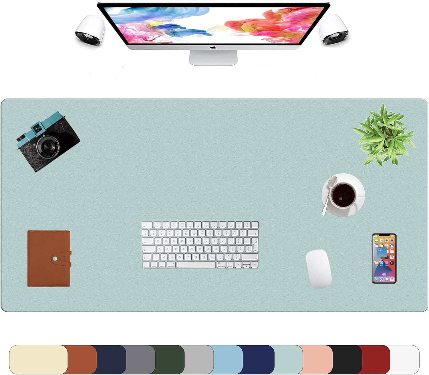 LL-COEUR XXL Leather Mouse Pad Gaming Keyboard Mat Waterproof Table Mat (Red Wine, 1000 x 500 x 2 mm) - Image 61