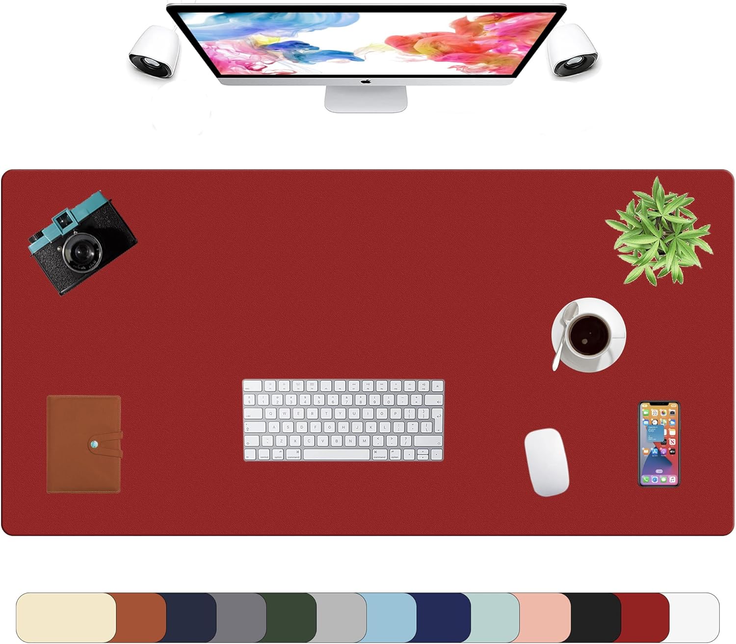 LL-COEUR XXL Leather Mouse Pad Gaming Keyboard Mat Waterproof Table Mat (Red Wine, 1000 x 500 x 2 mm) - Image 66