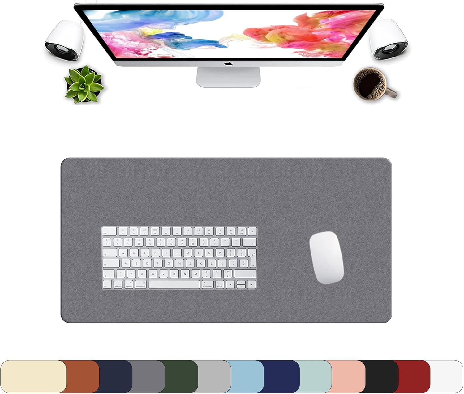 LL-COEUR XXL Leather Mouse Pad Gaming Keyboard Mat Waterproof Table Mat (Red Wine, 1000 x 500 x 2 mm) - Image 16