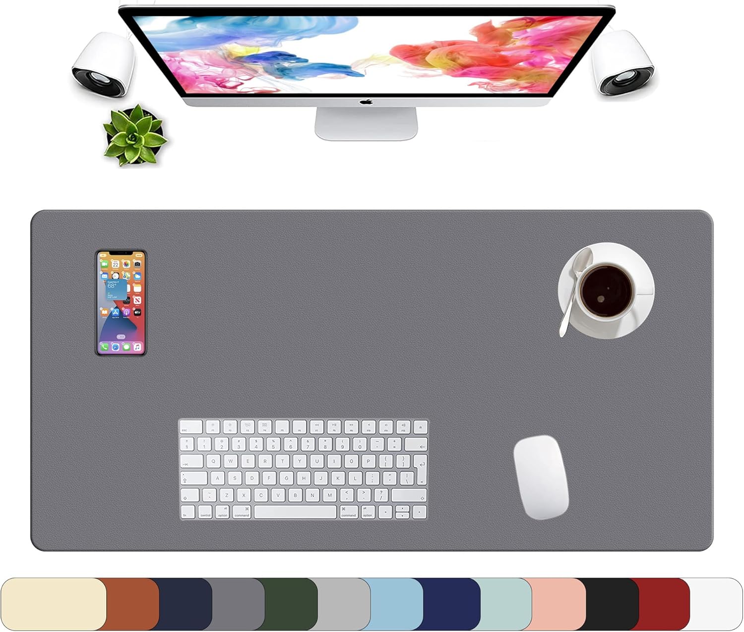 LL-COEUR XXL Leather Mouse Pad Gaming Keyboard Mat Waterproof Table Mat (Red Wine, 1000 x 500 x 2 mm) - Image 13