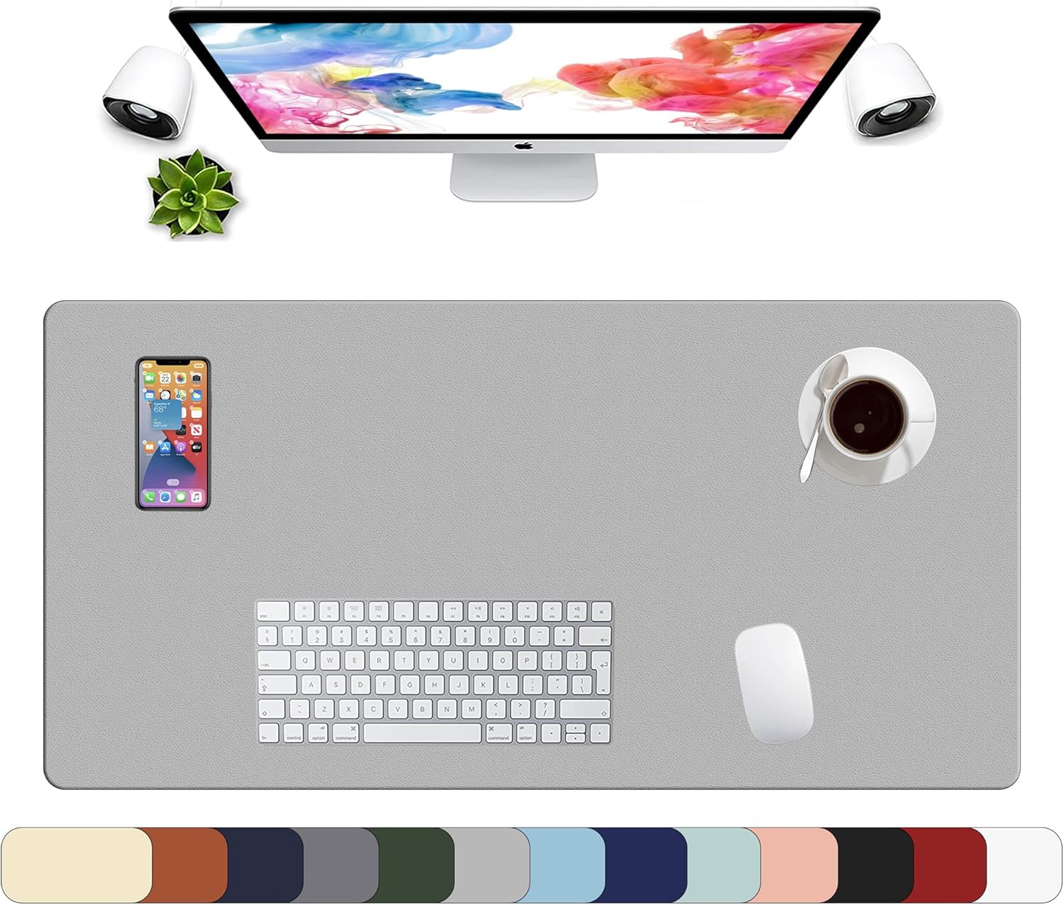 LL-COEUR XXL Leather Mouse Pad Gaming Keyboard Mat Waterproof Table Mat (Red Wine, 1000 x 500 x 2 mm) - Image 47