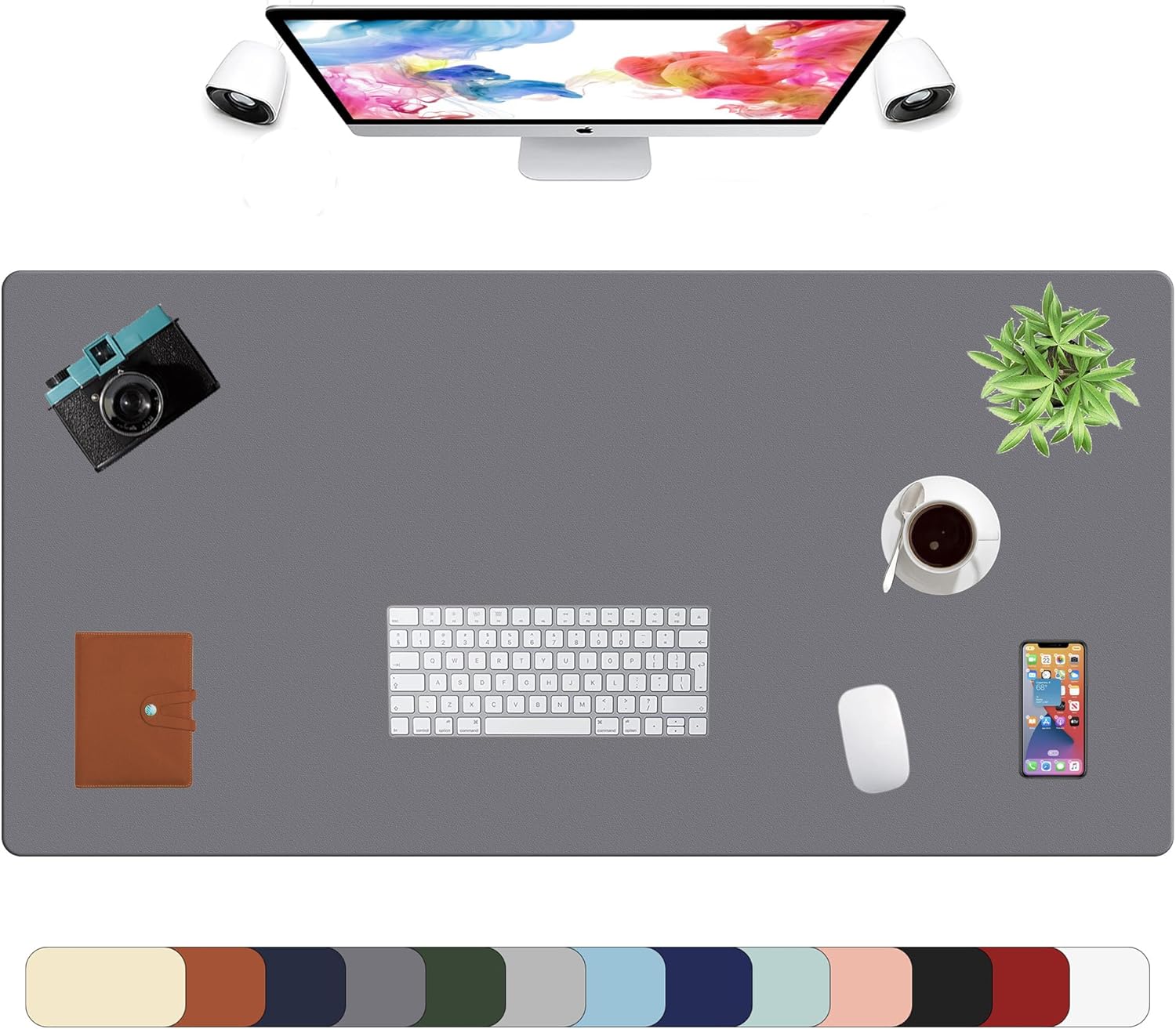 LL-COEUR XXL Leather Mouse Pad Gaming Keyboard Mat Waterproof Table Mat (Red Wine, 1000 x 500 x 2 mm) - Image 54