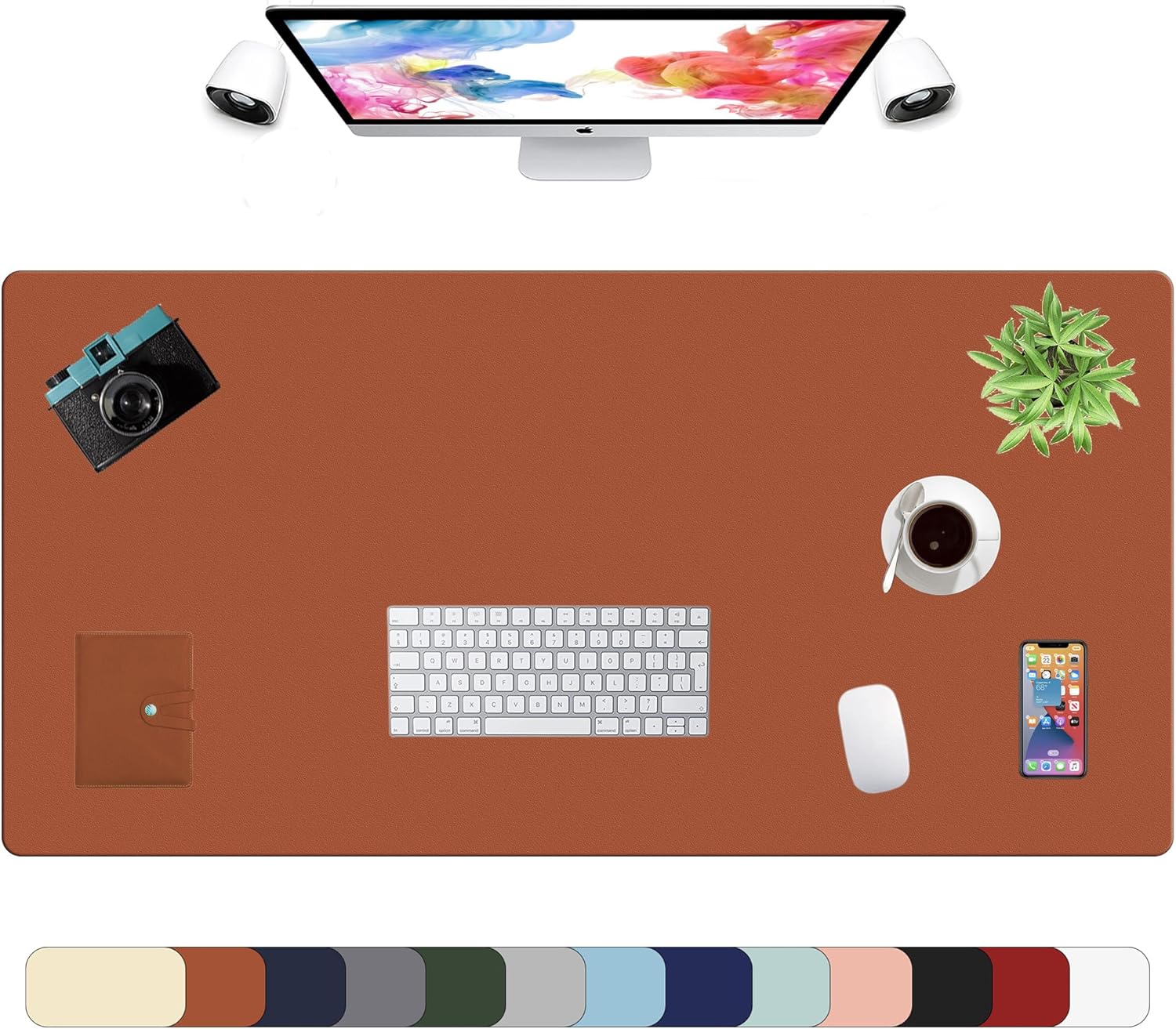 LL-COEUR XXL Leather Mouse Pad Gaming Keyboard Mat Waterproof Table Mat (Red Wine, 1000 x 500 x 2 mm) - Image 34