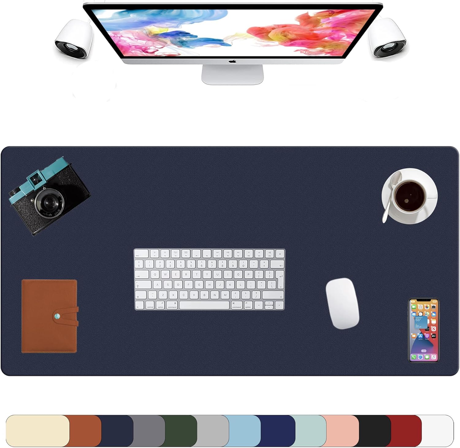 LL-COEUR XXL Leather Mouse Pad Gaming Keyboard Mat Waterproof Table Mat (Red Wine, 1000 x 500 x 2 mm) - Image 20