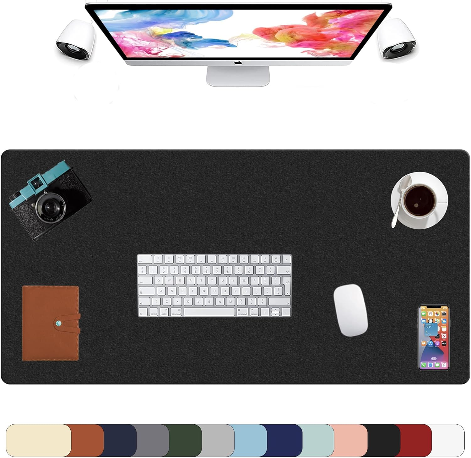 LL-COEUR XXL Leather Mouse Pad Gaming Keyboard Mat Waterproof Table Mat (Red Wine, 1000 x 500 x 2 mm) - Image 38