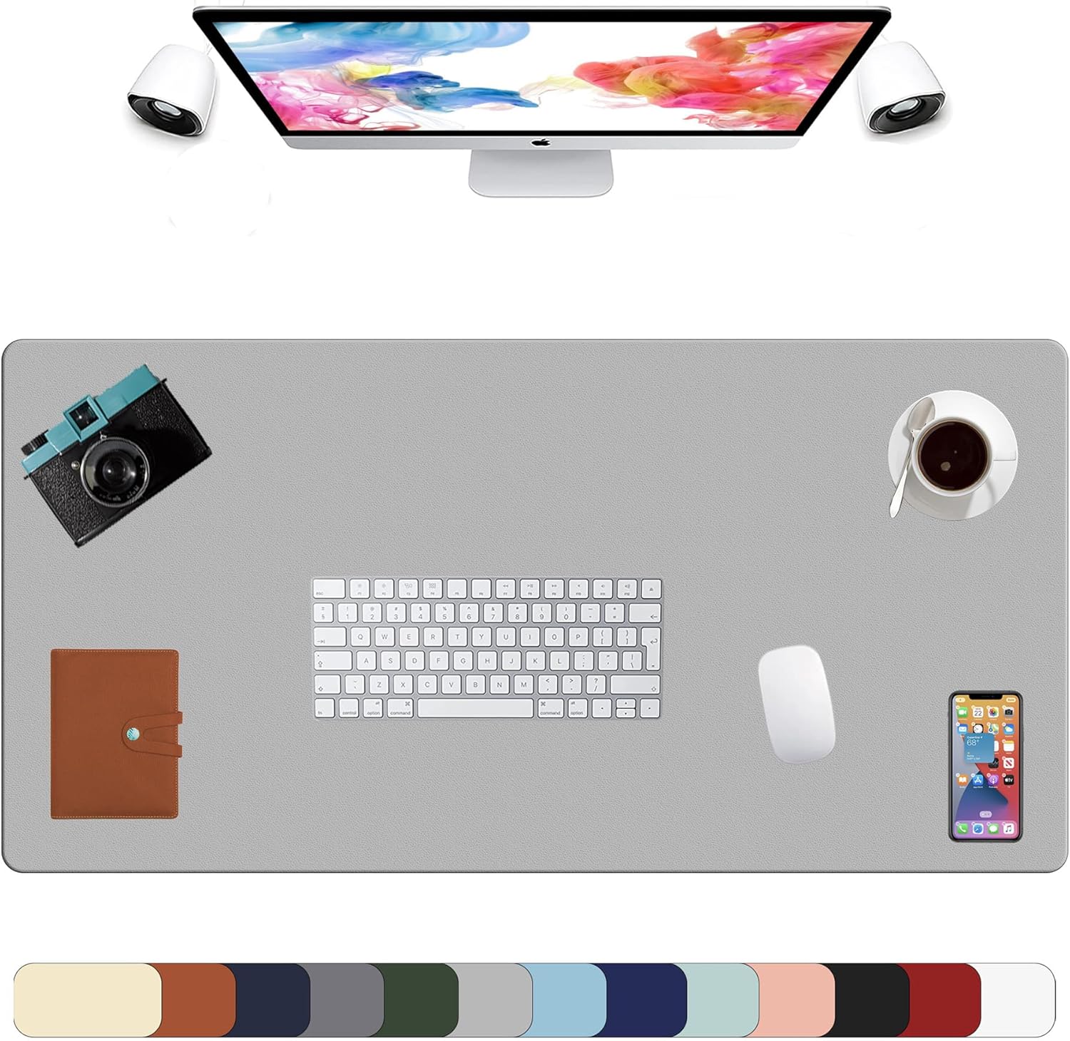 LL-COEUR XXL Leather Mouse Pad Gaming Keyboard Mat Waterproof Table Mat (Red Wine, 1000 x 500 x 2 mm) - Image 37