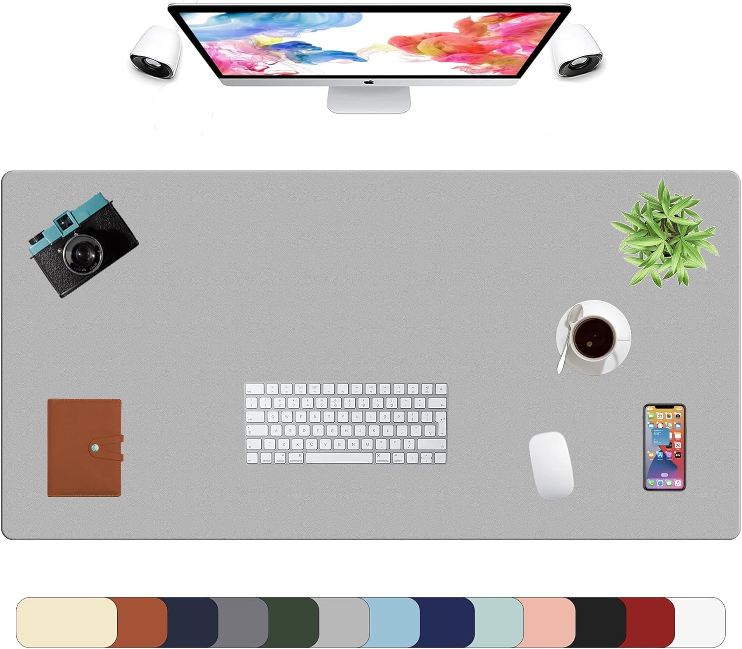 LL-COEUR XXL Leather Mouse Pad Gaming Keyboard Mat Waterproof Table Mat (Red Wine, 1000 x 500 x 2 mm) - Image 15