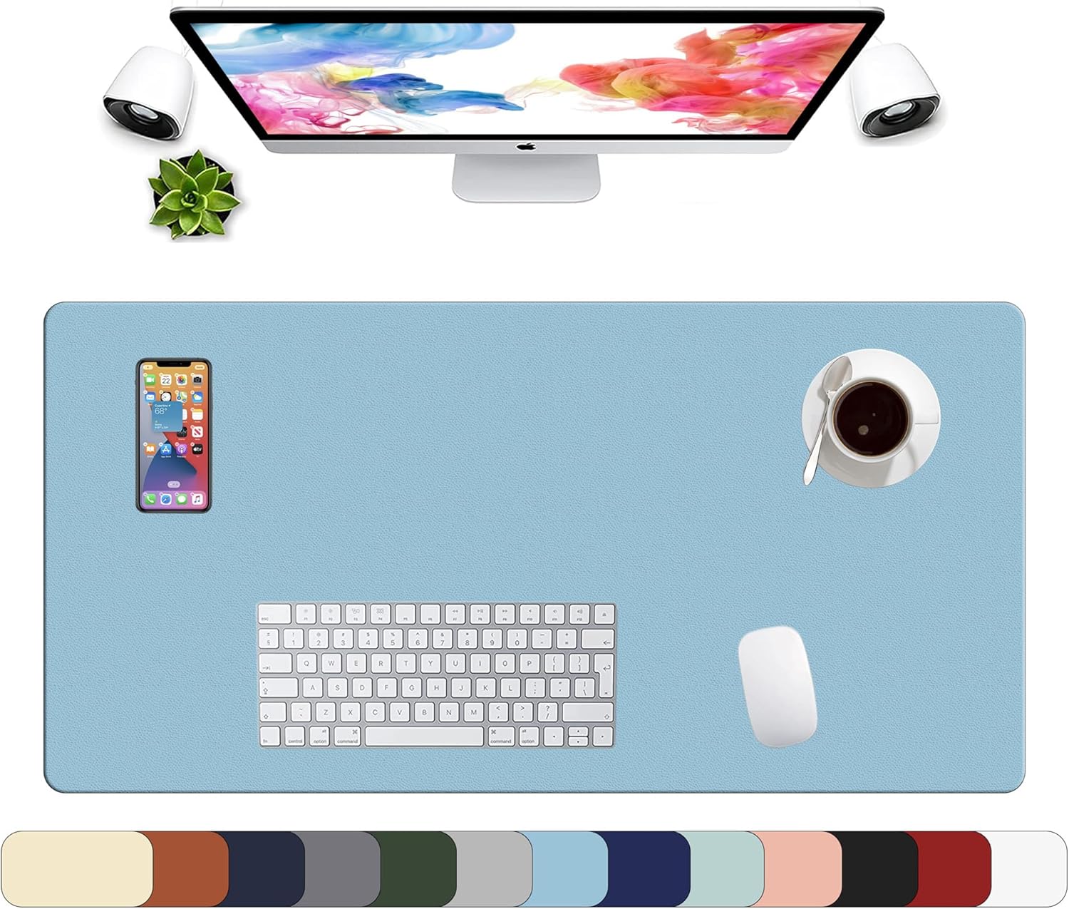 LL-COEUR XXL Leather Mouse Pad Gaming Keyboard Mat Waterproof Table Mat (Red Wine, 1000 x 500 x 2 mm) - Image 30