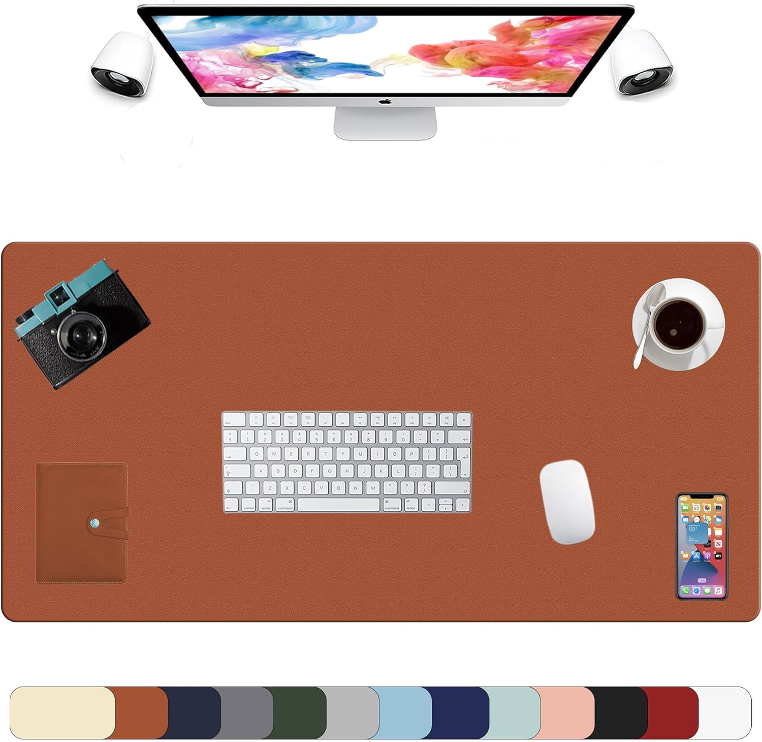 LL-COEUR XXL Leather Mouse Pad Gaming Keyboard Mat Waterproof Table Mat (Red Wine, 1000 x 500 x 2 mm) - Image 14