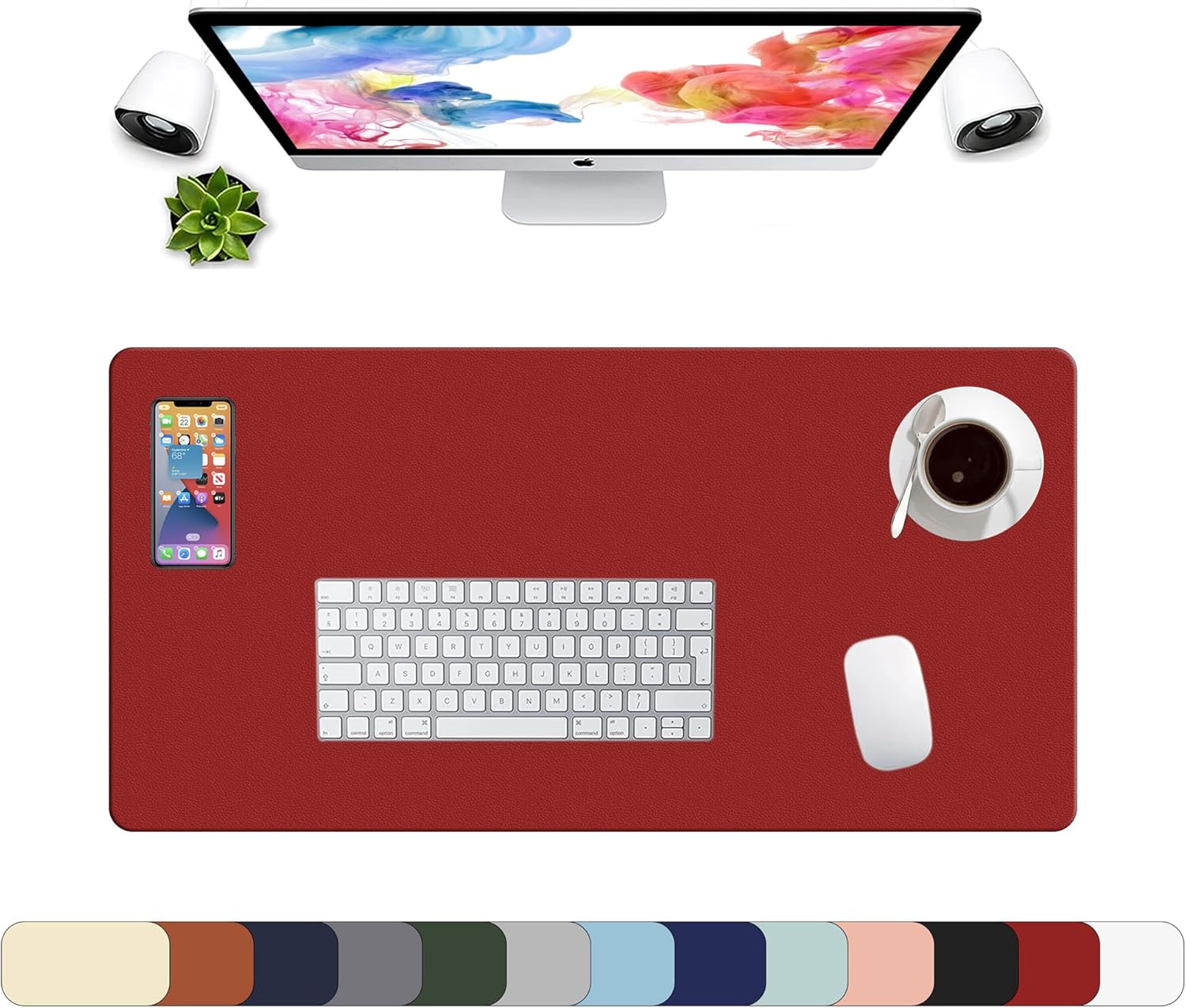 LL-COEUR XXL Leather Mouse Pad Gaming Keyboard Mat Waterproof Table Mat (Red Wine, 1000 x 500 x 2 mm) - Image 22