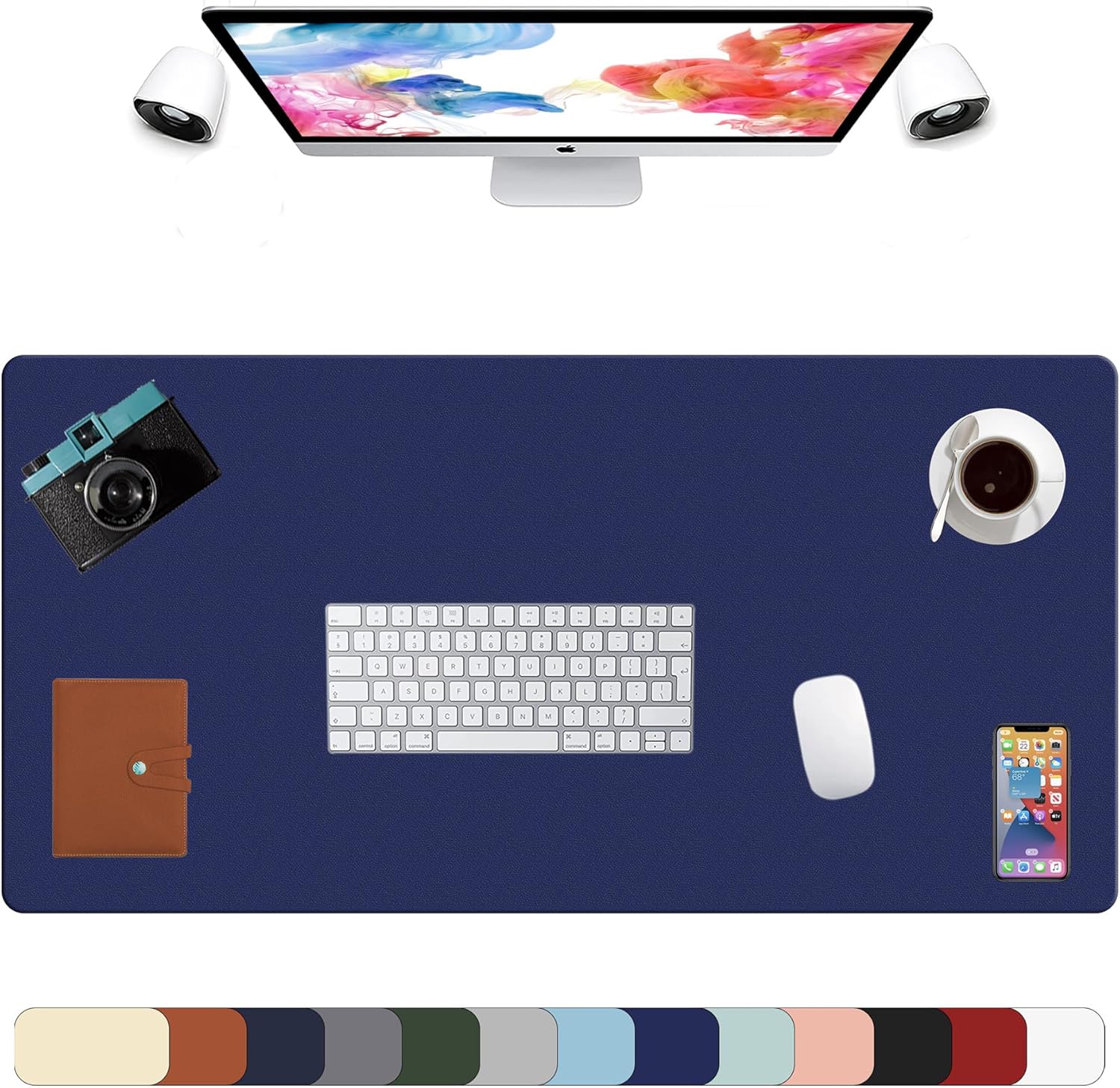 LL-COEUR XXL Leather Mouse Pad Gaming Keyboard Mat Waterproof Table Mat (Red Wine, 1000 x 500 x 2 mm) - Image 56