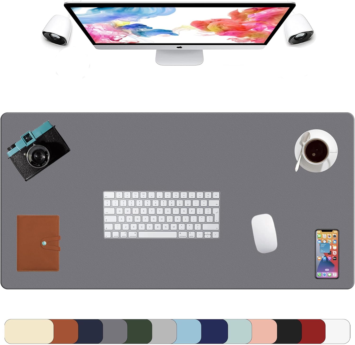 LL-COEUR XXL Leather Mouse Pad Gaming Keyboard Mat Waterproof Table Mat (Red Wine, 1000 x 500 x 2 mm) - Image 33