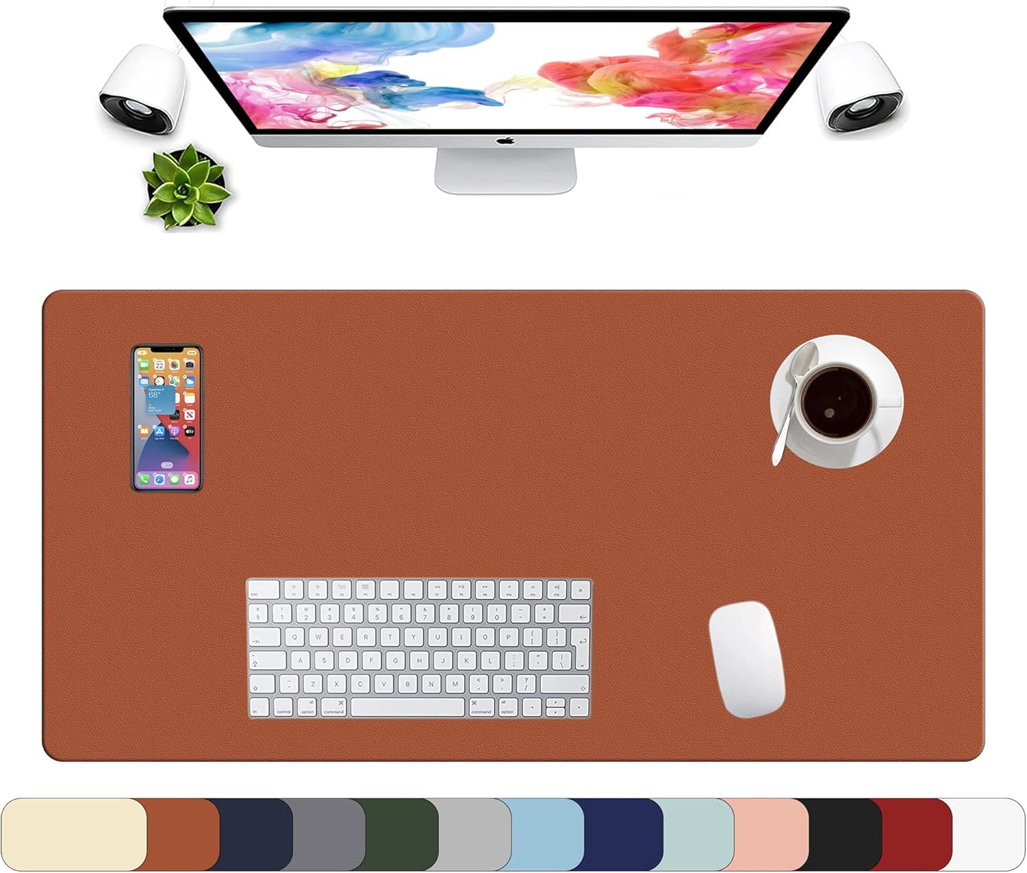 LL-COEUR XXL Leather Mouse Pad Gaming Keyboard Mat Waterproof Table Mat (Red Wine, 1000 x 500 x 2 mm) - Image 40