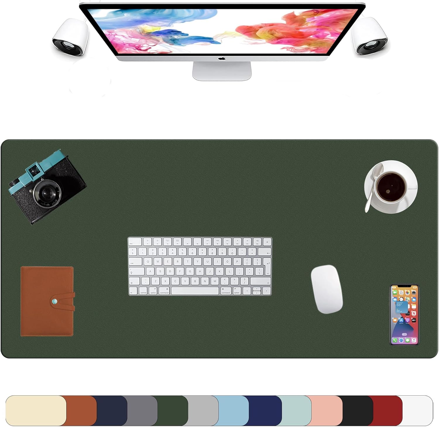 LL-COEUR XXL Leather Mouse Pad Gaming Keyboard Mat Waterproof Table Mat (Red Wine, 1000 x 500 x 2 mm) - Image 48