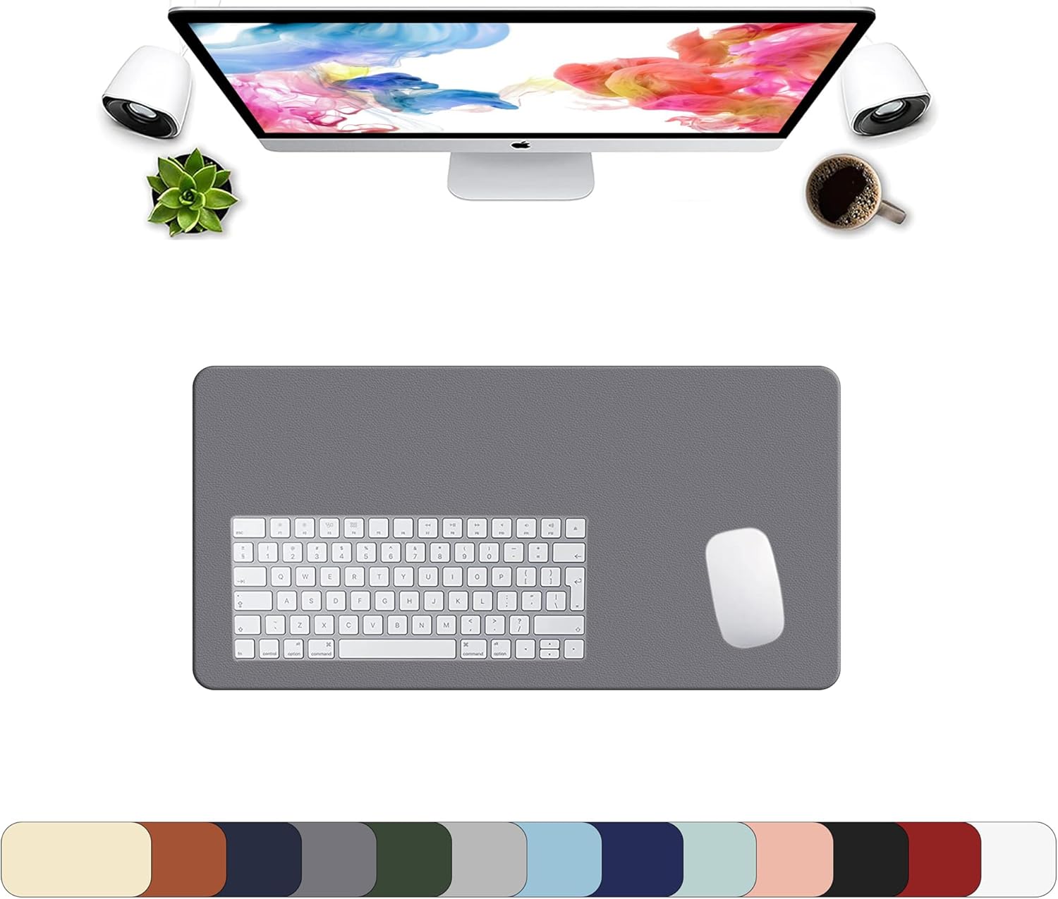 LL-COEUR XXL Leather Mouse Pad Gaming Keyboard Mat Waterproof Table Mat (Red Wine, 1000 x 500 x 2 mm) - Image 57