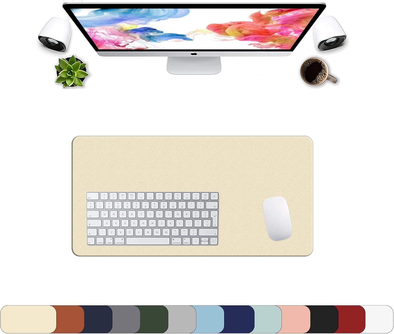 LL-COEUR XXL Leather Mouse Pad Gaming Keyboard Mat Waterproof Table Mat (Red Wine, 1000 x 500 x 2 mm) - Image 25