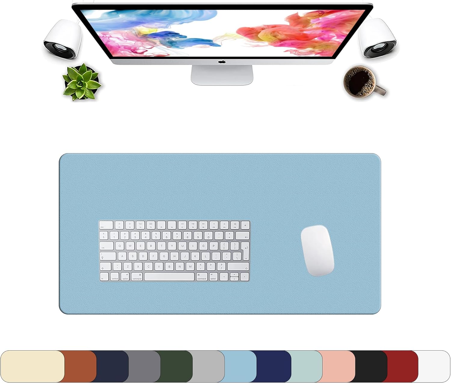 LL-COEUR XXL Leather Mouse Pad Gaming Keyboard Mat Waterproof Table Mat (Red Wine, 1000 x 500 x 2 mm) - Image 12