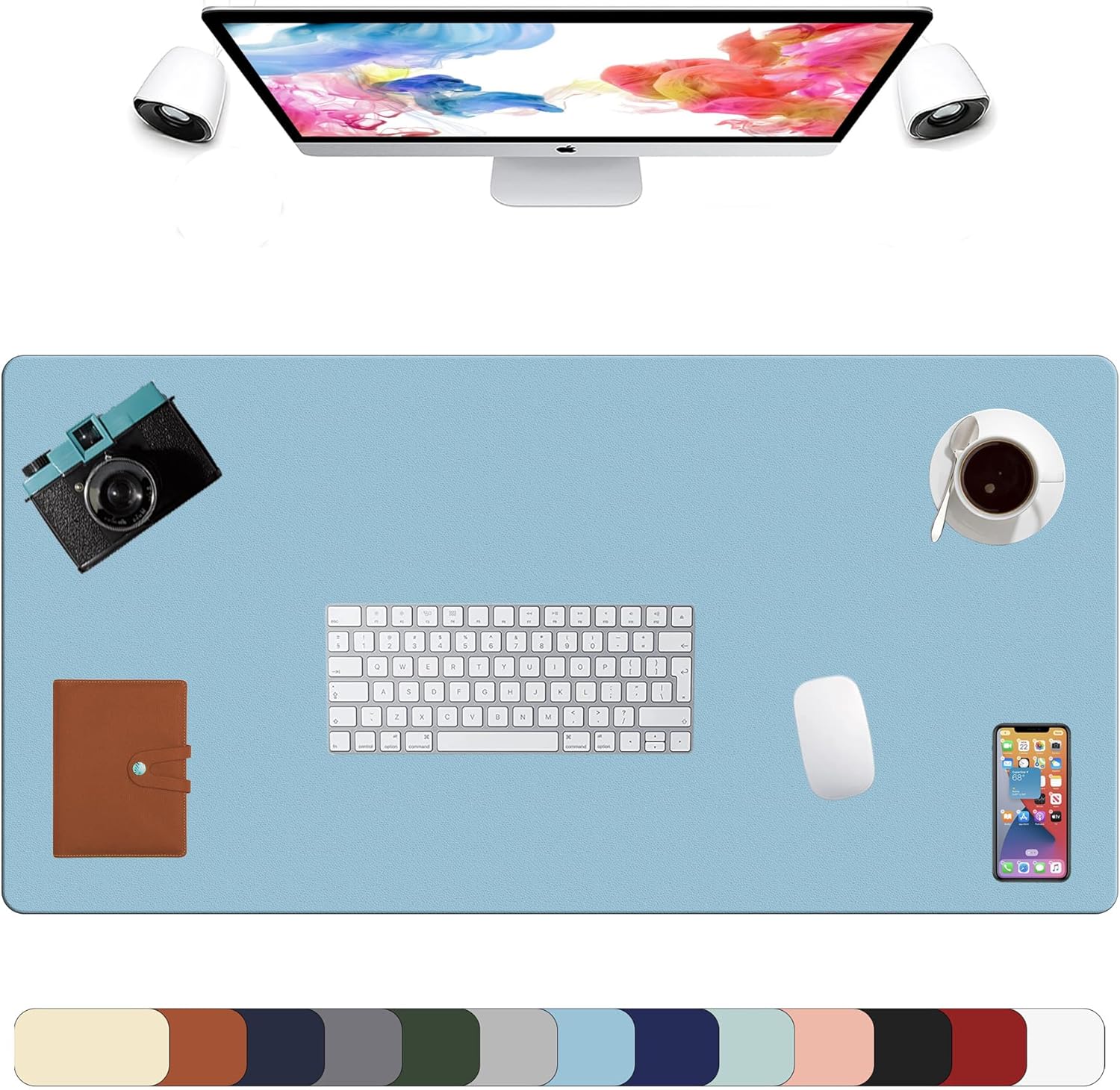 LL-COEUR XXL Leather Mouse Pad Gaming Keyboard Mat Waterproof Table Mat (Red Wine, 1000 x 500 x 2 mm) - Image 23