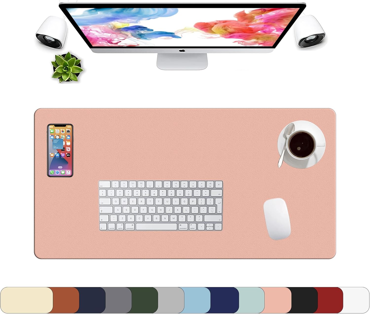 LL-COEUR XXL Leather Mouse Pad Gaming Keyboard Mat Waterproof Table Mat (Red Wine, 1000 x 500 x 2 mm) - Image 62