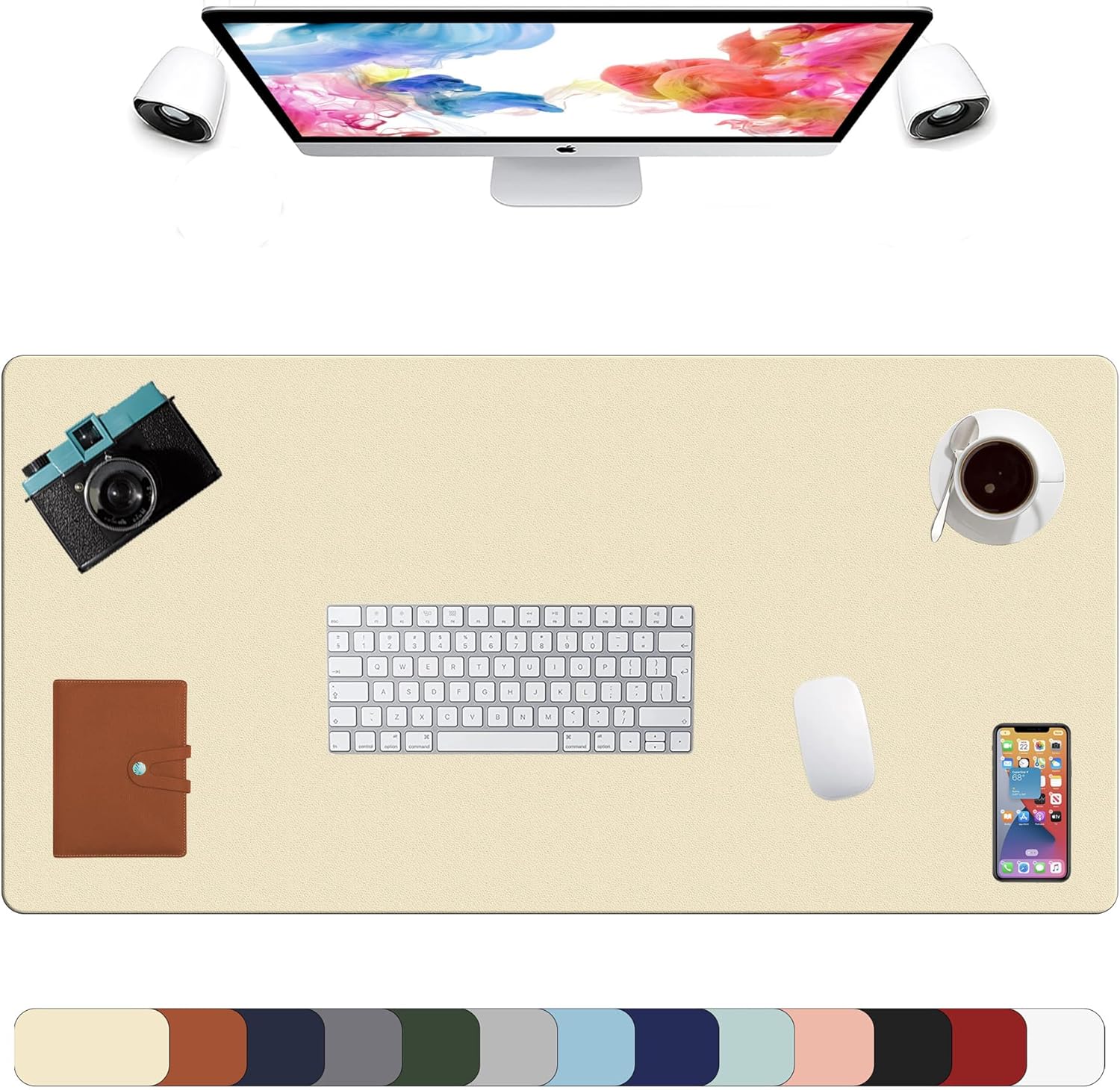 LL-COEUR XXL Leather Mouse Pad Gaming Keyboard Mat Waterproof Table Mat (Red Wine, 1000 x 500 x 2 mm) - Image 21