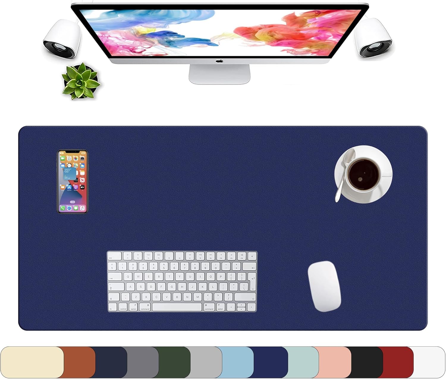 LL-COEUR XXL Leather Mouse Pad Gaming Keyboard Mat Waterproof Table Mat (Red Wine, 1000 x 500 x 2 mm) - Image 43