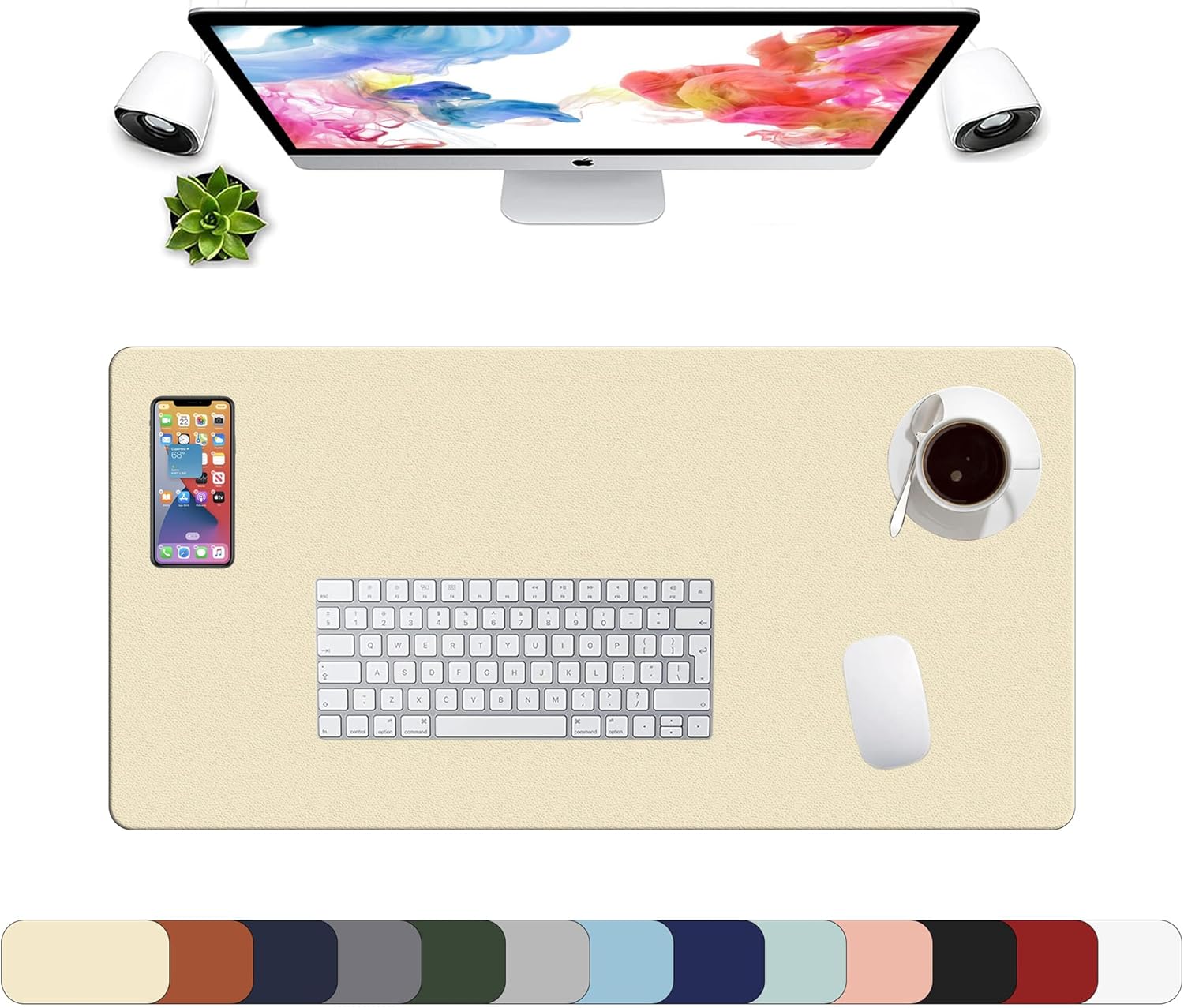 LL-COEUR XXL Leather Mouse Pad Gaming Keyboard Mat Waterproof Table Mat (Red Wine, 1000 x 500 x 2 mm) - Image 53