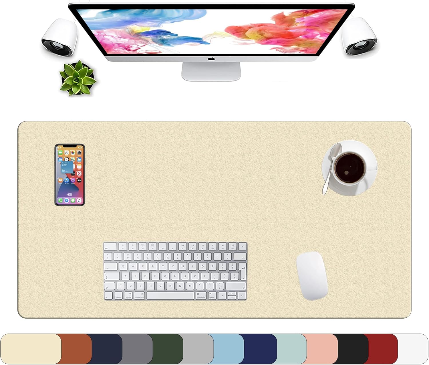 LL-COEUR XXL Leather Mouse Pad Gaming Keyboard Mat Waterproof Table Mat (Red Wine, 1000 x 500 x 2 mm) - Image 52