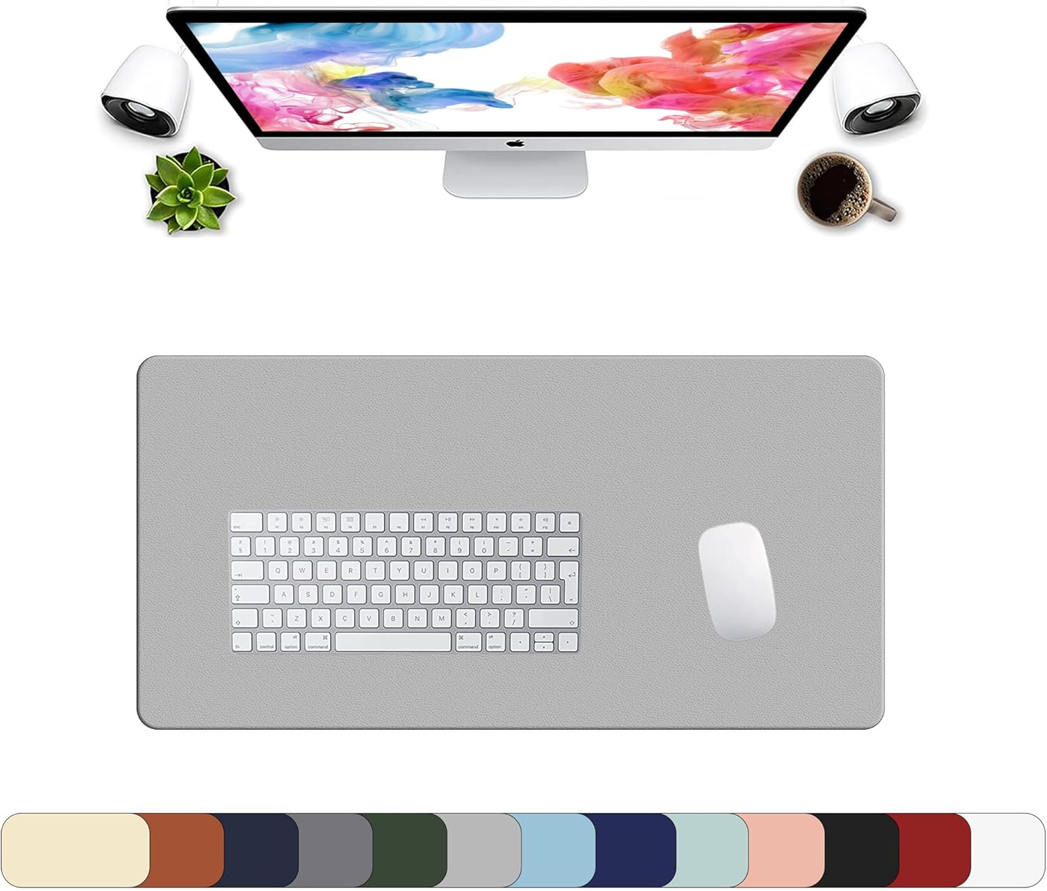 LL-COEUR XXL Leather Mouse Pad Gaming Keyboard Mat Waterproof Table Mat (Red Wine, 1000 x 500 x 2 mm) - Image 63