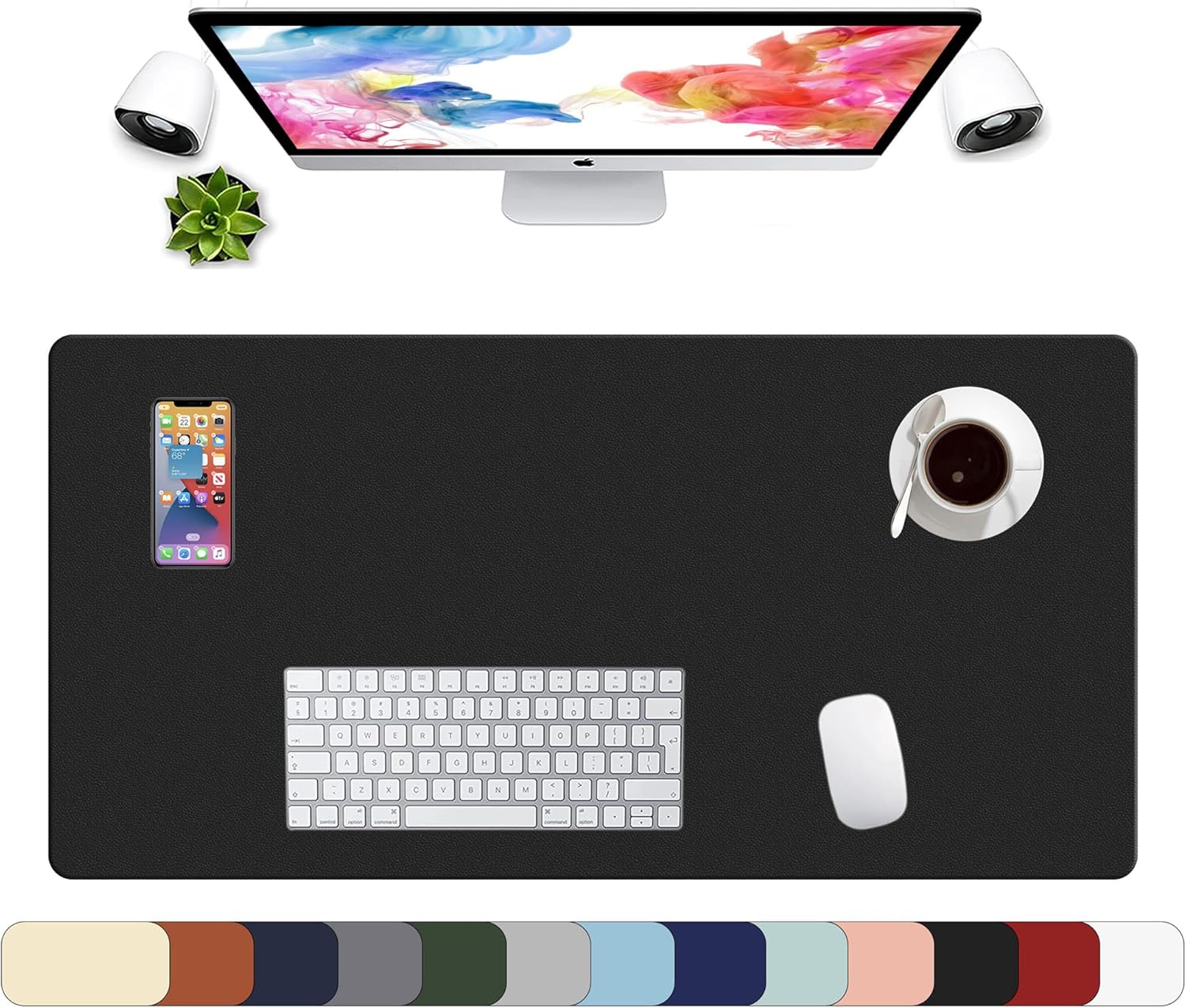 LL-COEUR XXL Leather Mouse Pad Gaming Keyboard Mat Waterproof Table Mat (Red Wine, 1000 x 500 x 2 mm) - Image 64