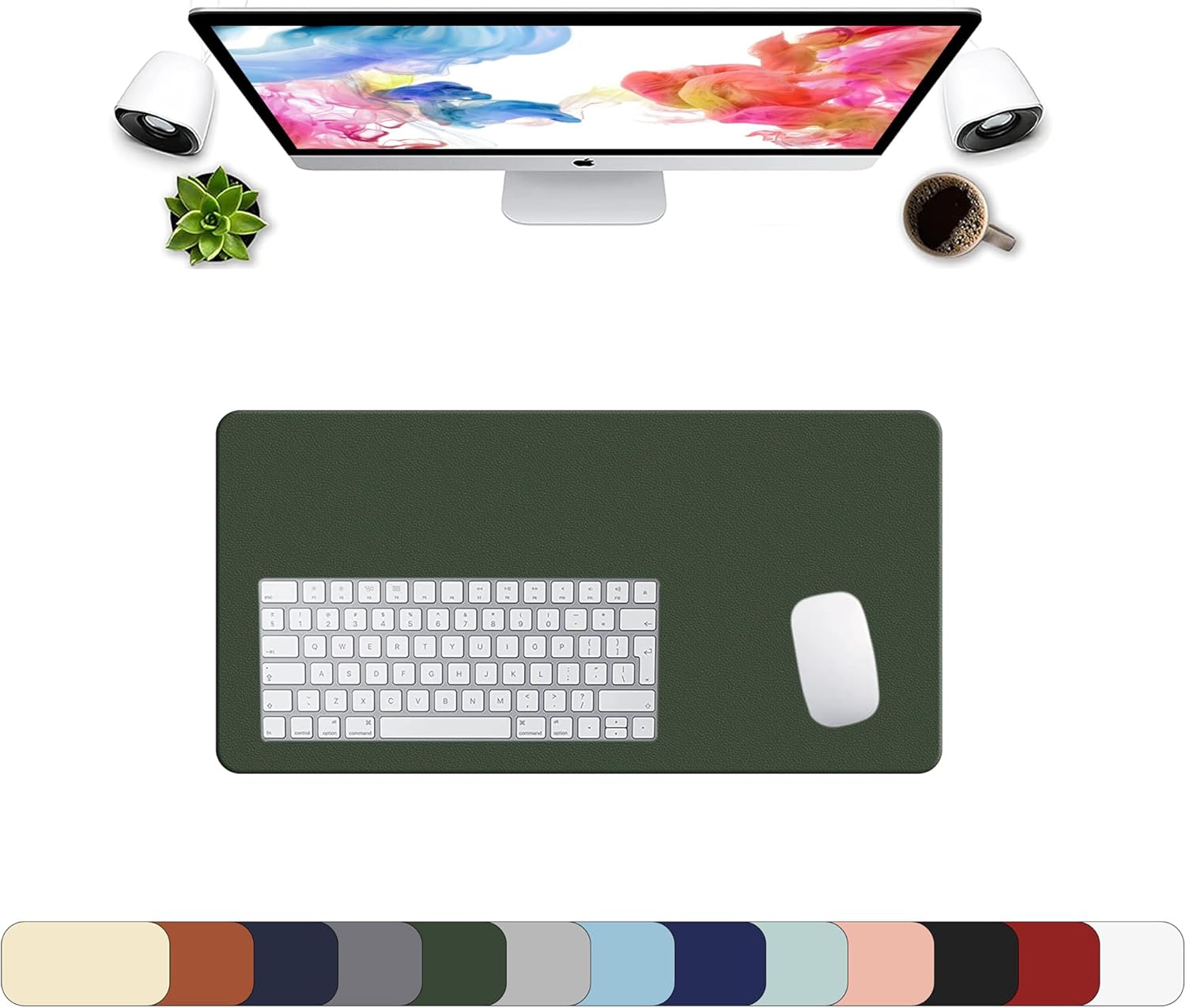 LL-COEUR XXL Leather Mouse Pad Gaming Keyboard Mat Waterproof Table Mat (Red Wine, 1000 x 500 x 2 mm) - Image 46