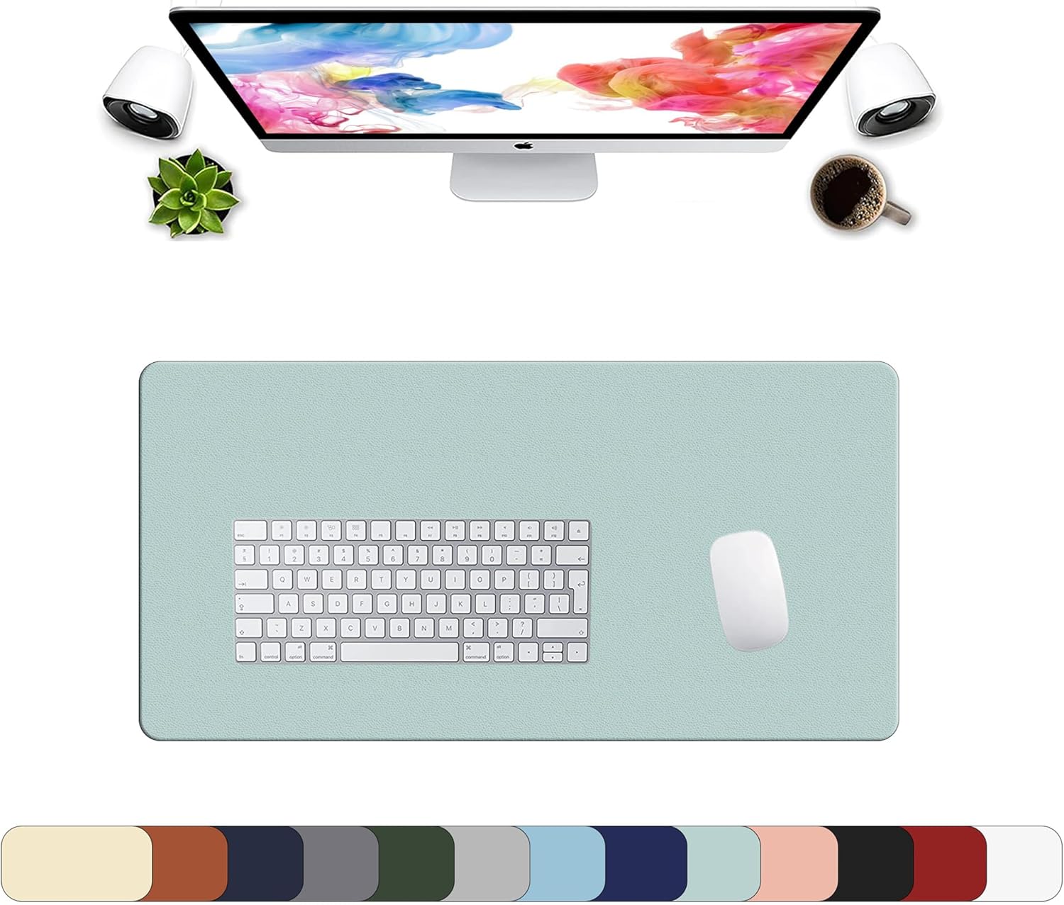 LL-COEUR XXL Leather Mouse Pad Gaming Keyboard Mat Waterproof Table Mat (Red Wine, 1000 x 500 x 2 mm) - Image 26