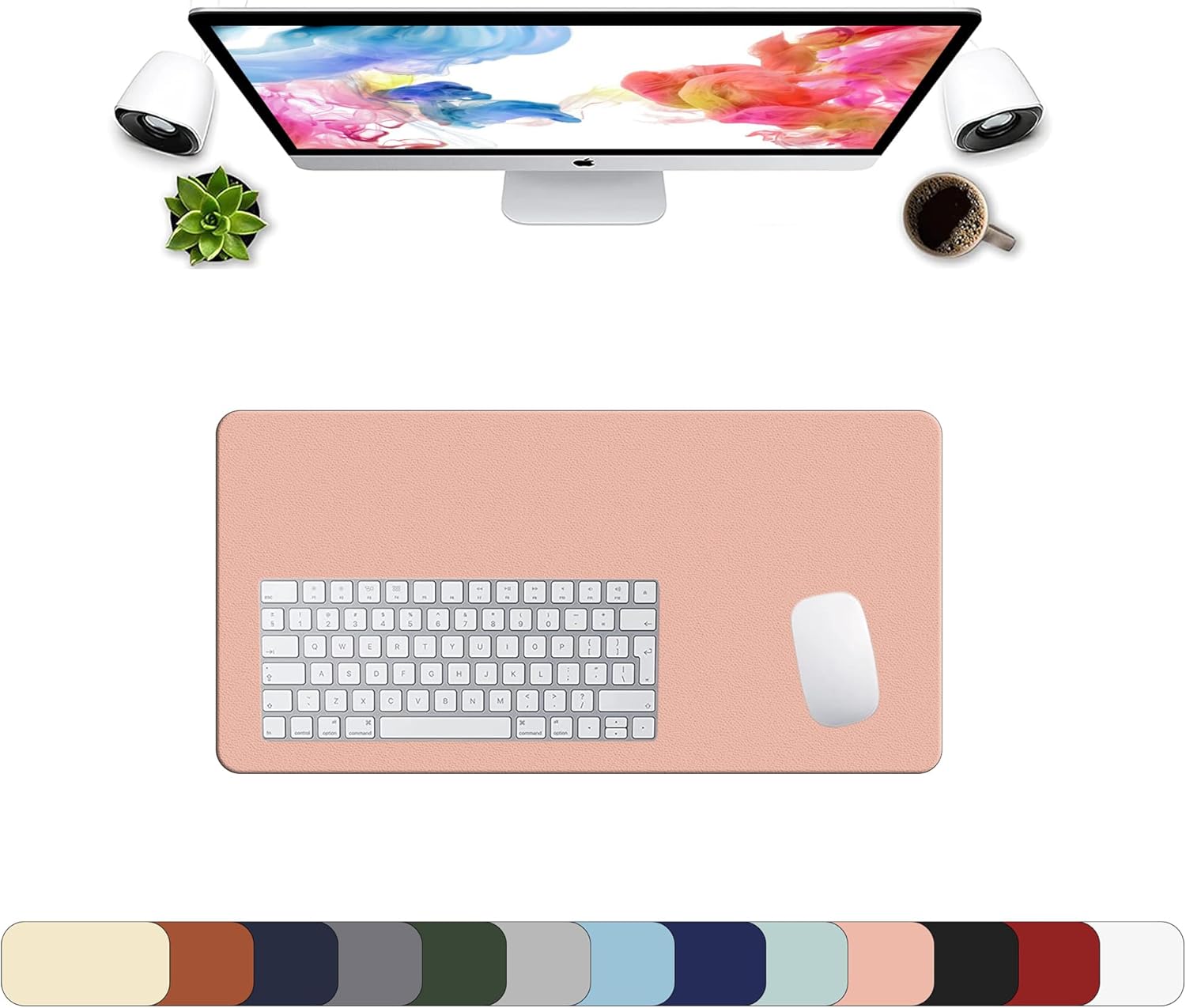 LL-COEUR XXL Leather Mouse Pad Gaming Keyboard Mat Waterproof Table Mat (Red Wine, 1000 x 500 x 2 mm) - Image 28