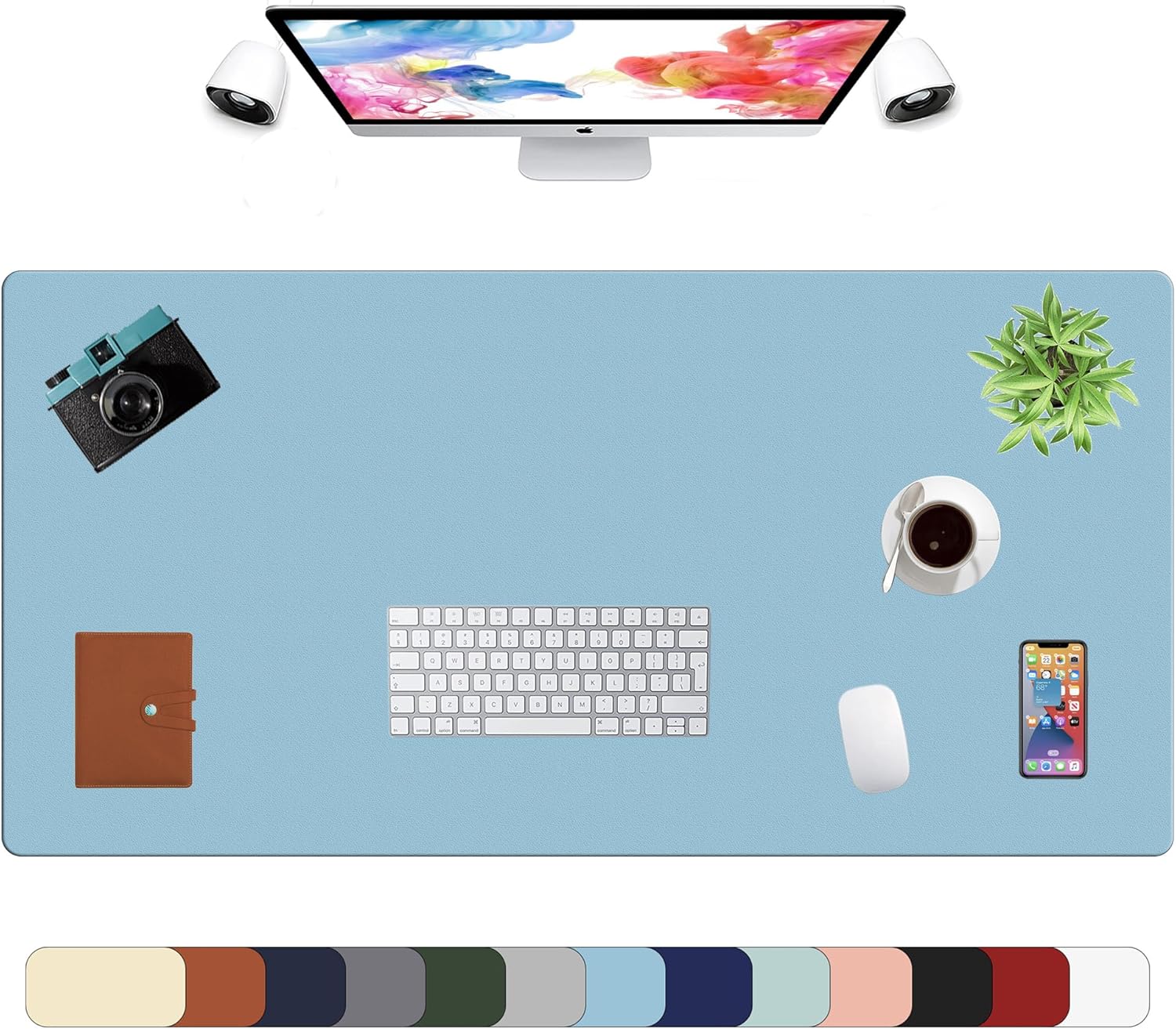 LL-COEUR XXL Leather Mouse Pad Gaming Keyboard Mat Waterproof Table Mat (Red Wine, 1000 x 500 x 2 mm) - Image 65