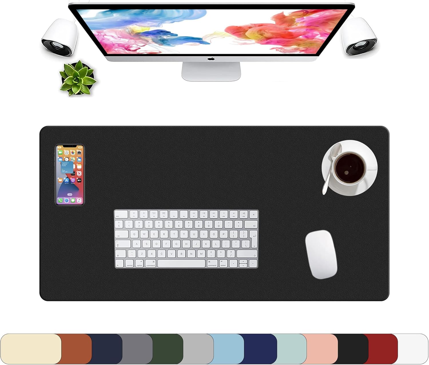 LL-COEUR XXL Leather Mouse Pad Gaming Keyboard Mat Waterproof Table Mat (Red Wine, 1000 x 500 x 2 mm) - Image 44