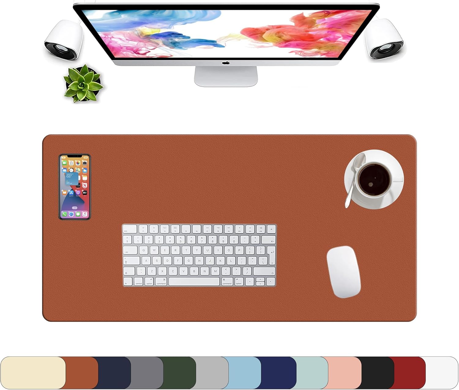 LL-COEUR XXL Leather Mouse Pad Gaming Keyboard Mat Waterproof Table Mat (Red Wine, 1000 x 500 x 2 mm) - Image 42