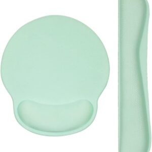 LLLSSS Ergonomics Memory Foam Mouse Pad with Wrist Rest Hand Wrist Mouse Pad Rubber Base(Black)