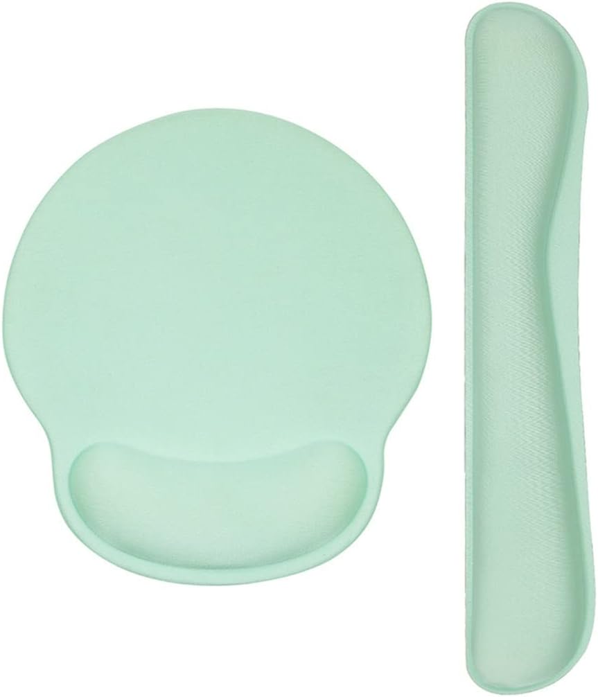 LLLSSS Ergonomics Memory Foam Mouse Pad with Wrist Rest Hand Wrist Mouse Pad Rubber Base(Black)