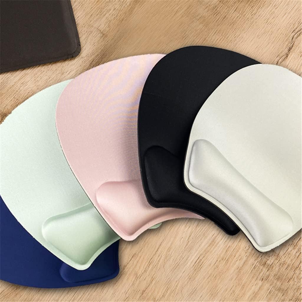 LLLSSS Solid Color Large Curved Mouse Pad Wrist Rest Mousepad Gaming Office Mat for Desktop Laptop for Gaming PC(Black) - Image 3