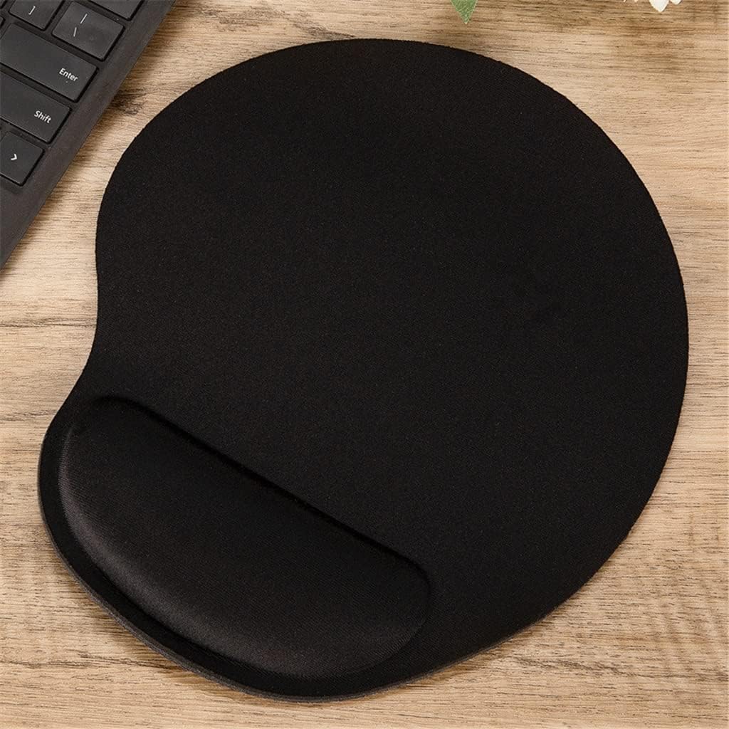 LLLSSS Solid Color Large Curved Mouse Pad Wrist Rest Mousepad Gaming Office Mat for Desktop Laptop for Gaming PC(Black) - Image 8