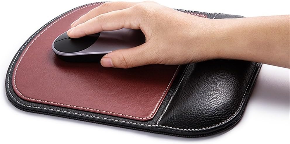 LLLSSS Square Wrist Guard Mouse Pad Leather Anti Slip Mouse Pad Office Gift - Image 3
