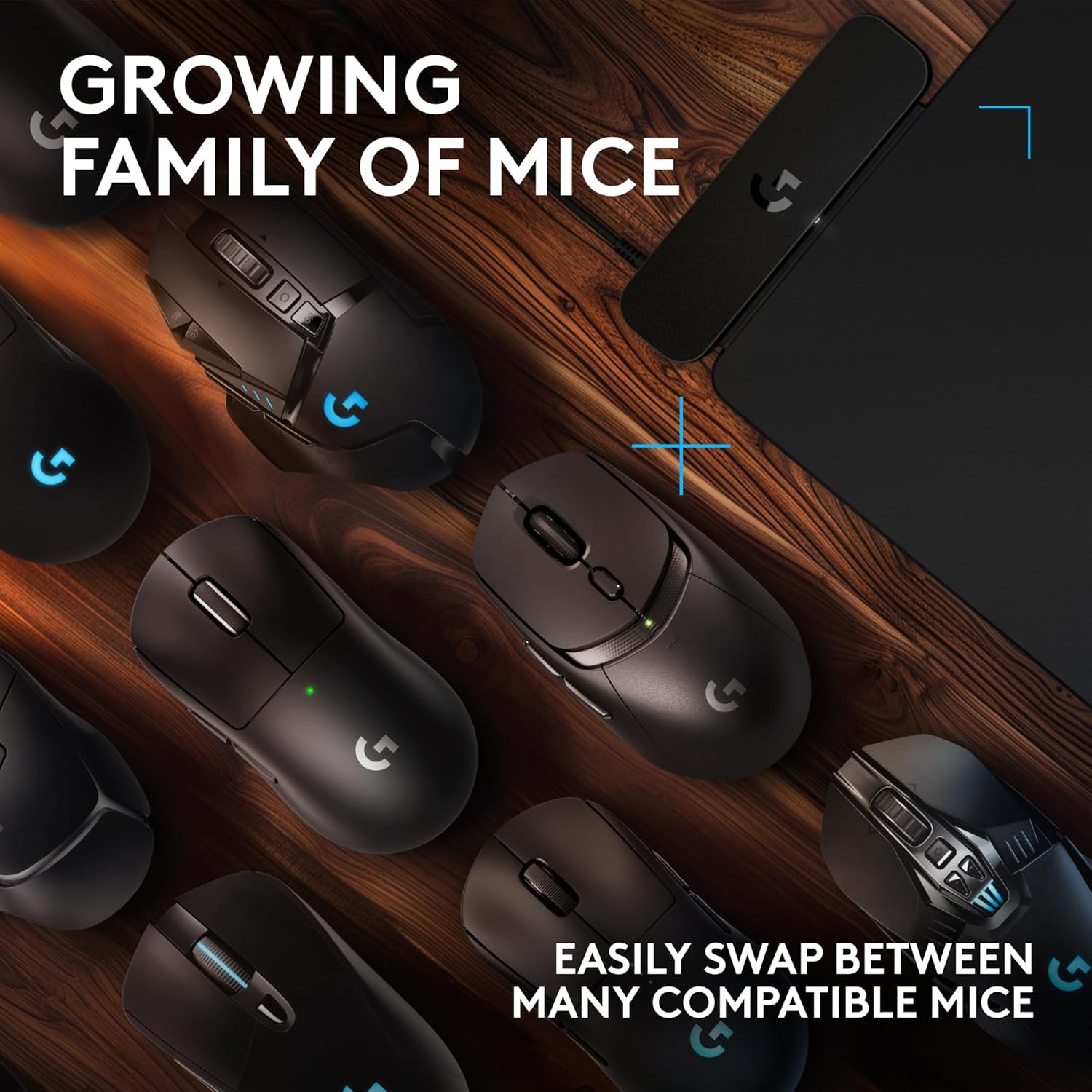 Logitech G POWERPLAY 2 Wireless Charging Mouse Pad for Compatible Gaming Mice, 34.5 X 28.4 cm (13.5 x 11.2 inches), 3.5 mm Height, for PC/Mac - Black - Image 5