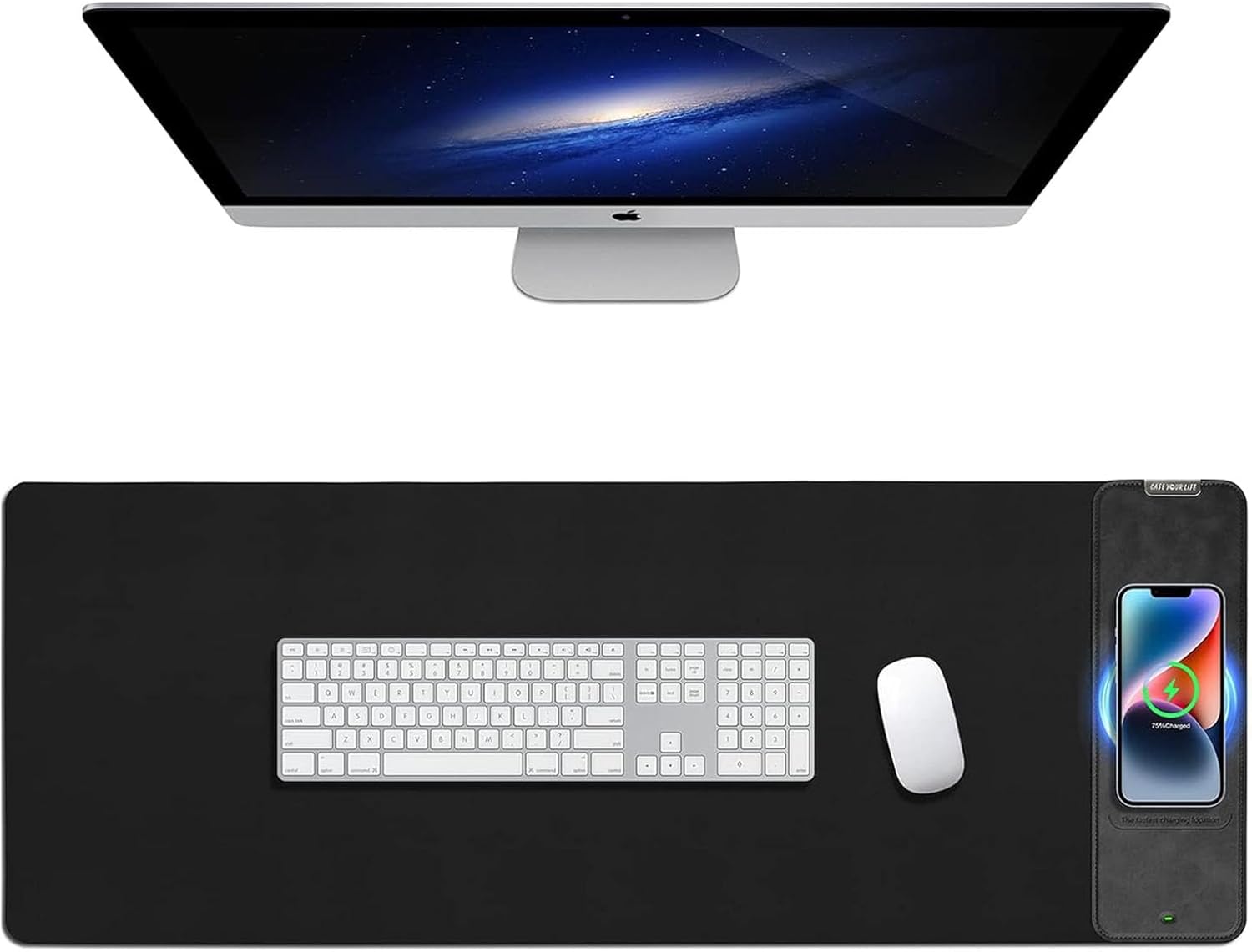 Magnetic RGB Gaming Mouse Pad 31.5x15.75 Inch, 15W Fast Wireless Charging Desk Mat, XXL Desk Pad with 11 RGB Lighting Modes, Home Office Large Keyboard Pad with Ultra-Smooth Surface, Non-Slip Base - Image 9