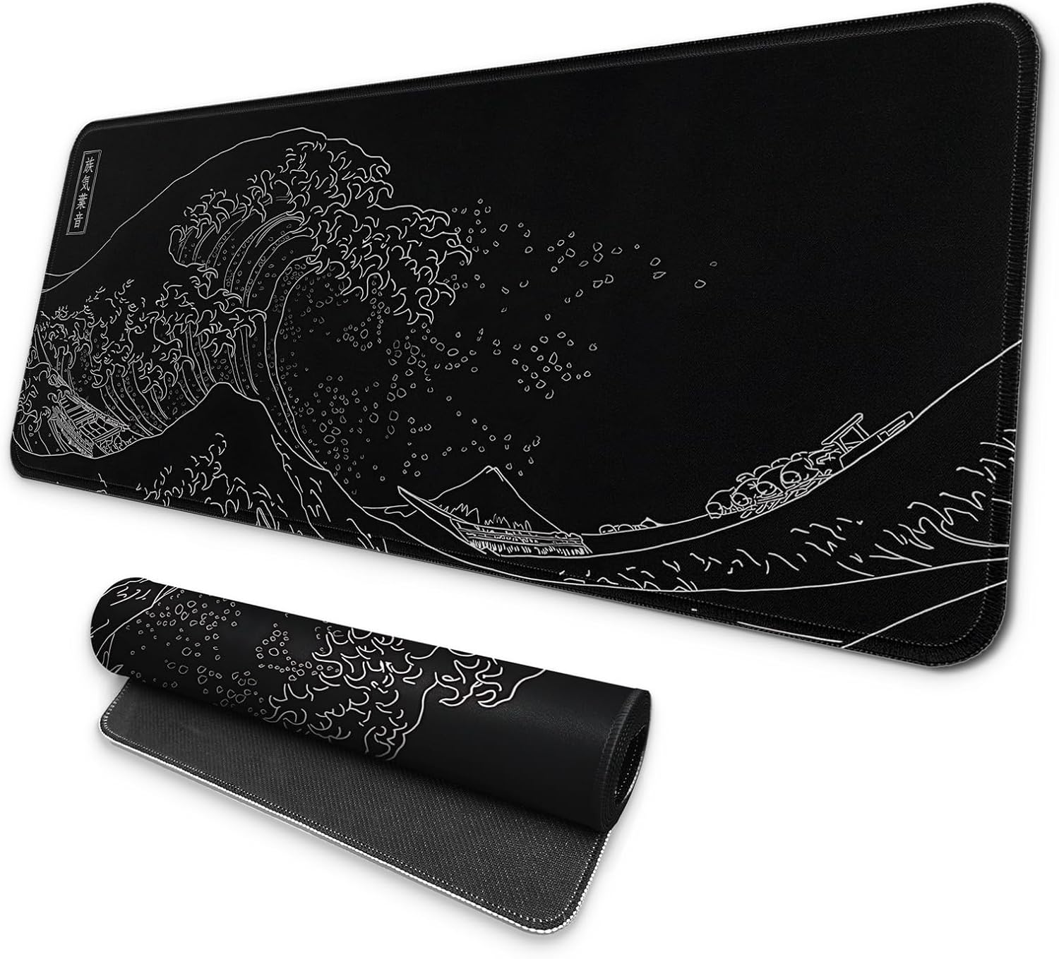 MAY FLOWER Large Gaming Mouse Pad, Full Keyboard Mat, Long Laptop Mousepad, Computer Mouse Mat for Home and Office, Anti-Slip Rubber Base, 31.5 x 11.8 Inches (Grey White Topographic Map) - Image 14