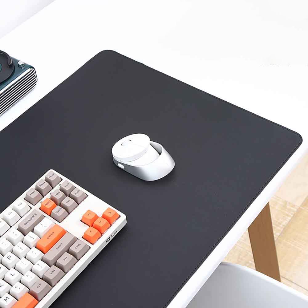 Mouse Pad Desk Mat Nonslip Rubber Base Waterproof Desk Blotter PU Leather Computer Mouse Pad (BlackGray,40x60 cm) - Image 11